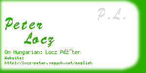 peter locz business card